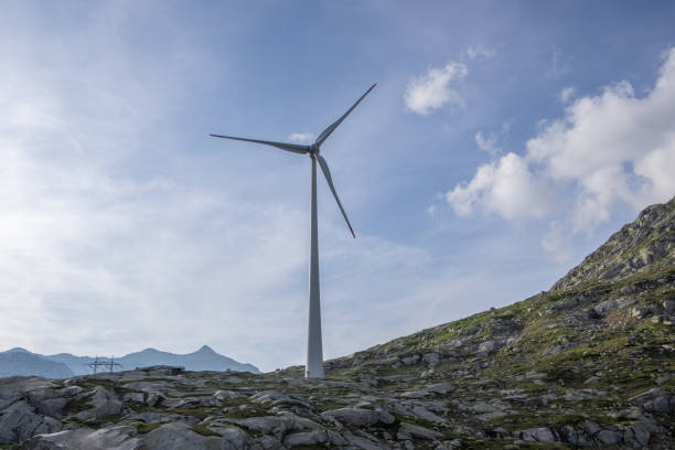 istock Wind turbines in the mountains 1403528759
