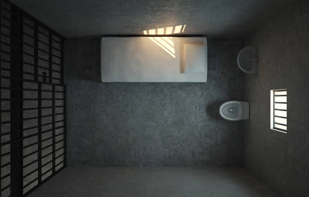 istock Top view of prison cell with light from the window.3d rendering 1403538962