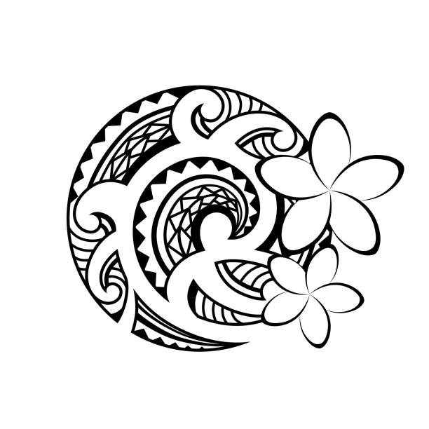 Polynesian Flower Tattoo Illustrations, Royalty-Free Vector Graphics & Clip  Art - iStock
