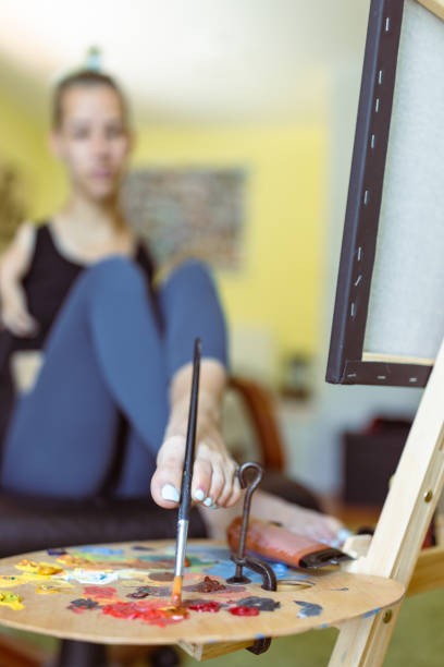 istock Art Painter girl with disability 1403547267
