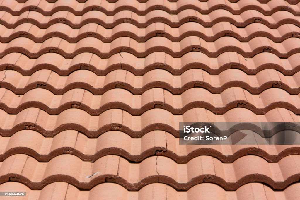 Tile Roof Abstract shot of a tile roof. Abstract Stock Photo