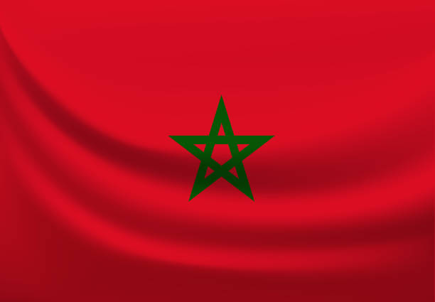 vektorflagge marokkos - moroccan flags stock-grafiken, -clipart, -cartoons und -symbole