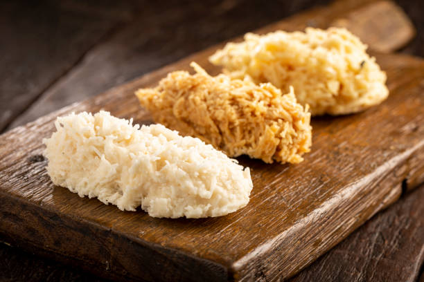 Coconut candy, known in Brazil as cocada. stock photo