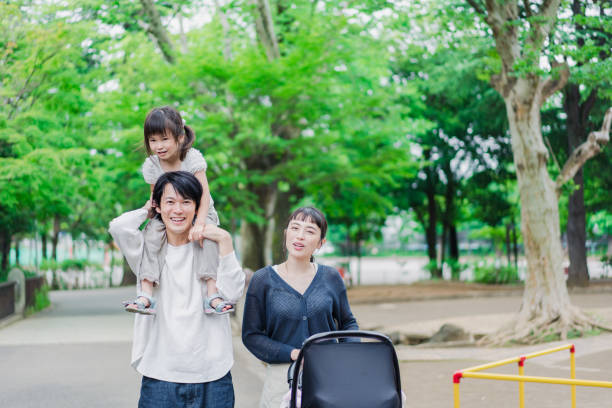 istock Walking in the park with children 1403568743