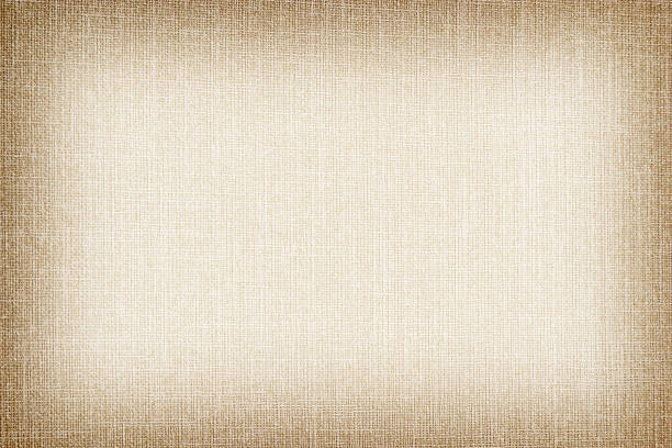 Brown sackcloth woven texture background in natural pattern. Jute hessian burlap, linen background in light beige cream color blank. Weaving canvas fiber line cotton cloth textured as organic.
