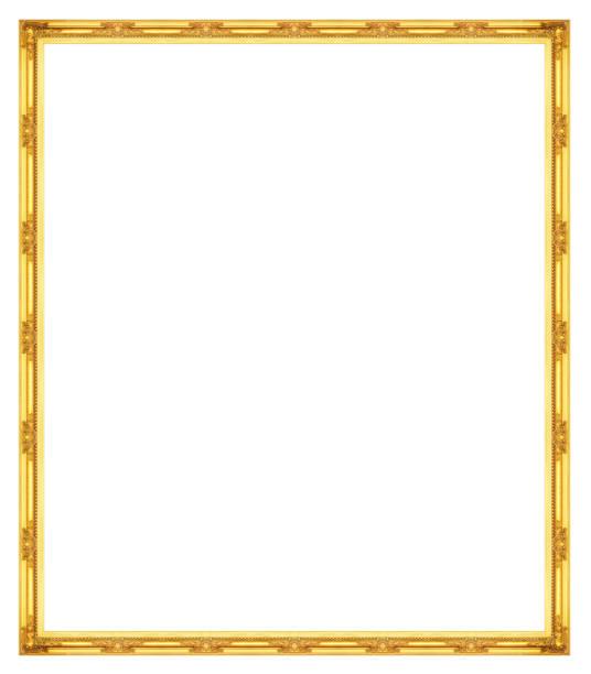 Close-Up Of Blank Frame Against White Background