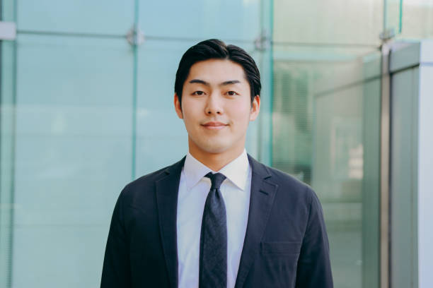 Portrait of asian business man stock photo