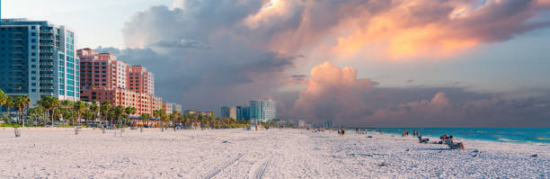 istock Clearwater beach with beautiful white sand in Florida USA 1403582504