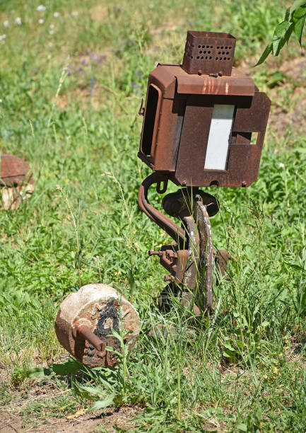 istock Old rusty railway switch out of order 1403590095