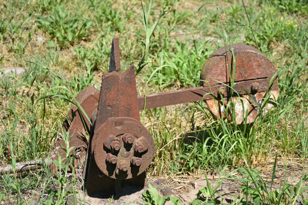 istock Old rusty railway switch out of order 1403590114