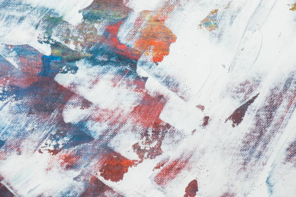 istock Red, blue, white and other color paint, abstract and modern drawing art 1403590294