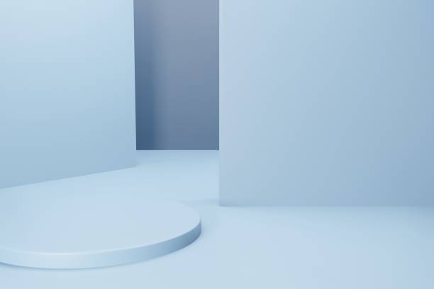 istock 3d rendering illustration of podium display showcase for product placement in minimal design. podium stage showcase 1403590332