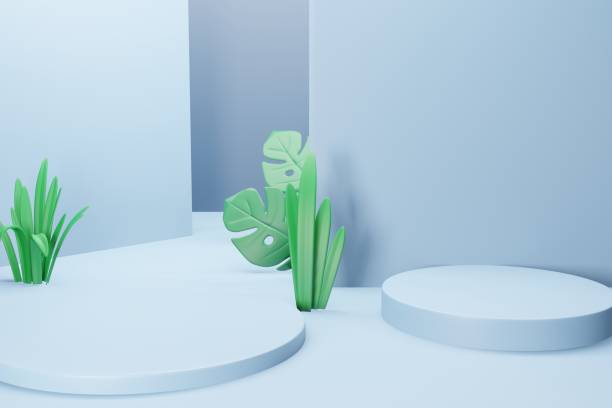 istock 3d rendering illustration of podium display showcase for product placement in minimal design. podium stage showcase 1403590334