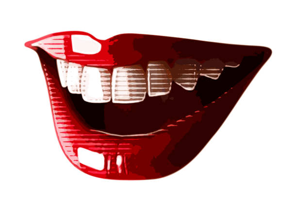 istock Extreme Close-up of female smile and lips 1403597168