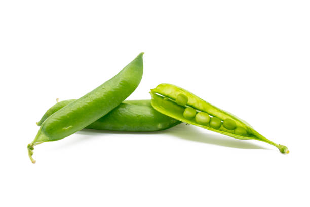 green peas vegetable bean isolated on white background stock photo