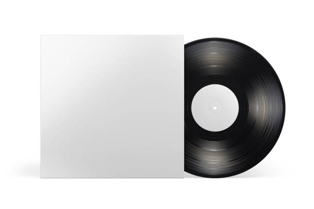 istock 12-inch vinyl LP record in cardboard cover on white background. 3D rendering. 1403608351