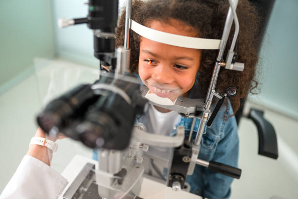 istock High Angle of Female Child Getting her Eye Check Up 1403610199
