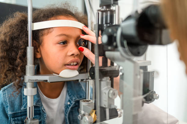 istock Optometrist Doing Eye Sight Testing for Young Female Patient 1403610212