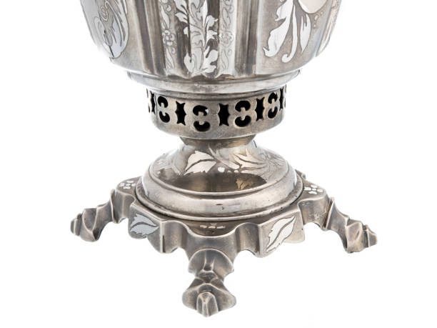 istock Traditional Russian Teapot samovar isolated on white background 1403611709