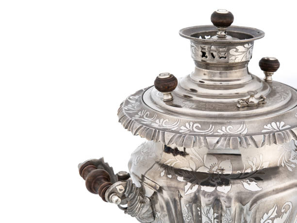 istock Traditional Russian Teapot samovar isolated on white background 1403611716