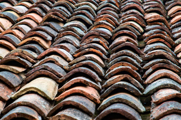 Roofing tiles stock photo
