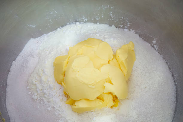 istock Flour and butter in a bowl 1403623755