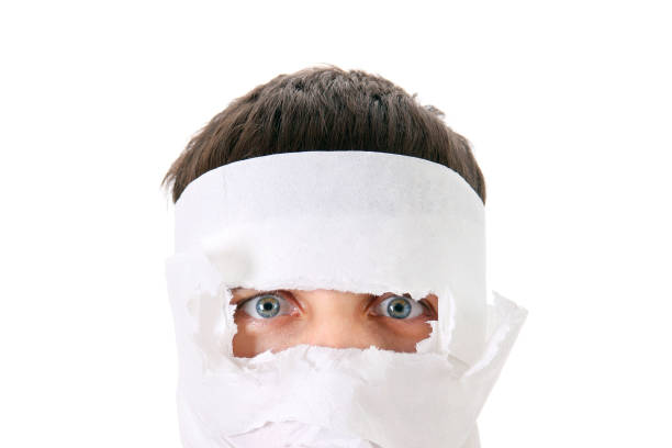 Teen with bandage