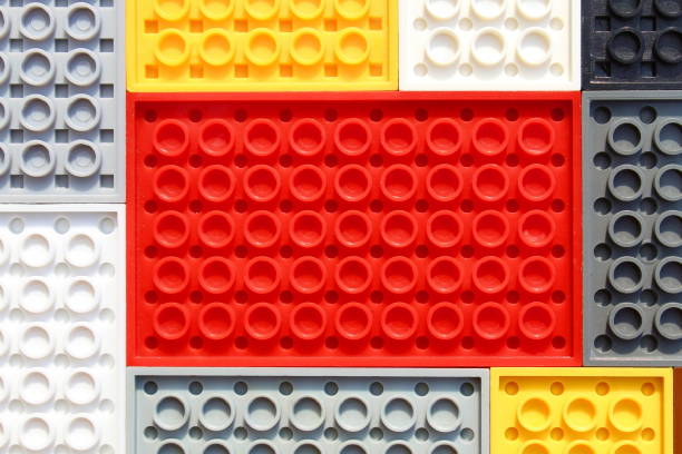 istock Abstract gray color texture.Children's constructor lies on a flat surface. 1403626275