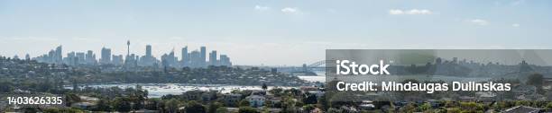 Sydney Harbour Cityscape Darling Point Point Piper Harbor Bridge Panorama Photo Australia Stock Photo - Download Image Now