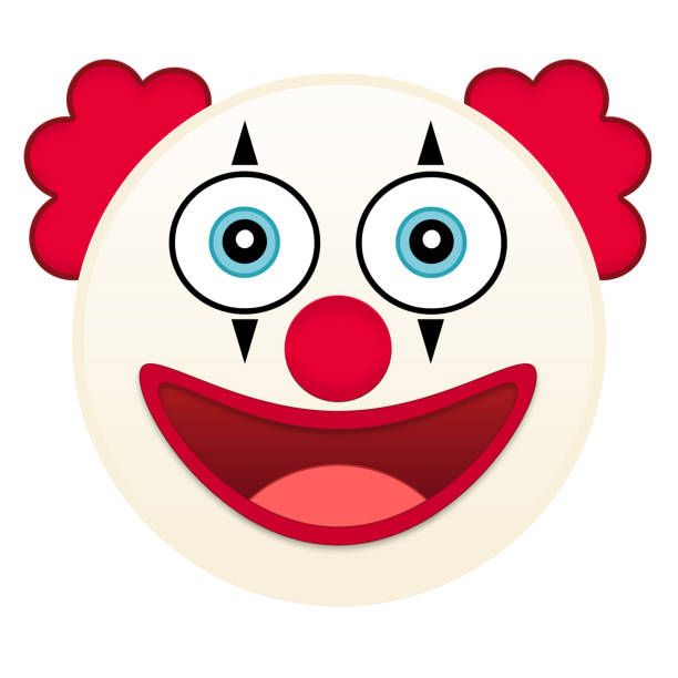 illustrations, cliparts, dessins animés et icônes de clown emoji - clown