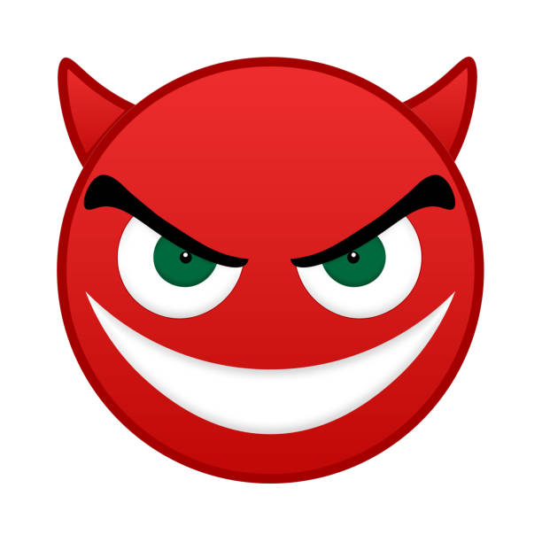 Devil Emoji Isolated On White Background Evil Emoticon 3d