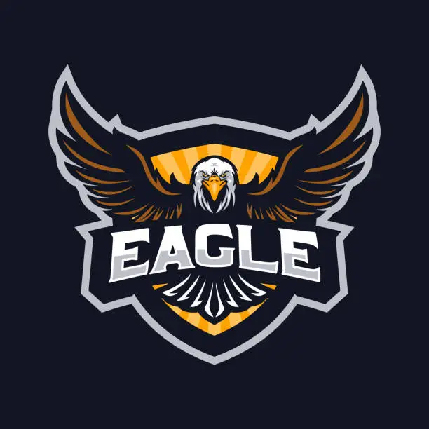 Vector illustration of Eagle mascot logo