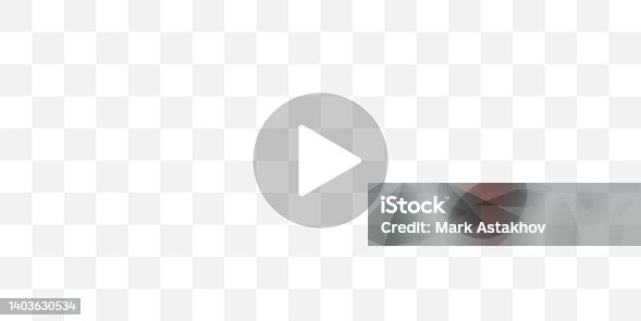 istock Play button on a transparent background. Video and audio player symbol. Vector illustration. 1403630534