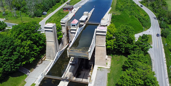 15-June-2022, Peterborough, Ontario, Canada : Peterborough lift lock