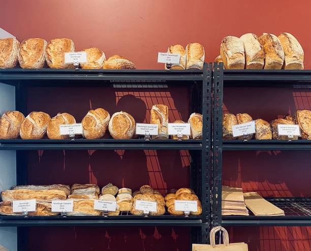 istock Fresh Baked Bread on Bakery Shelves 1403636665
