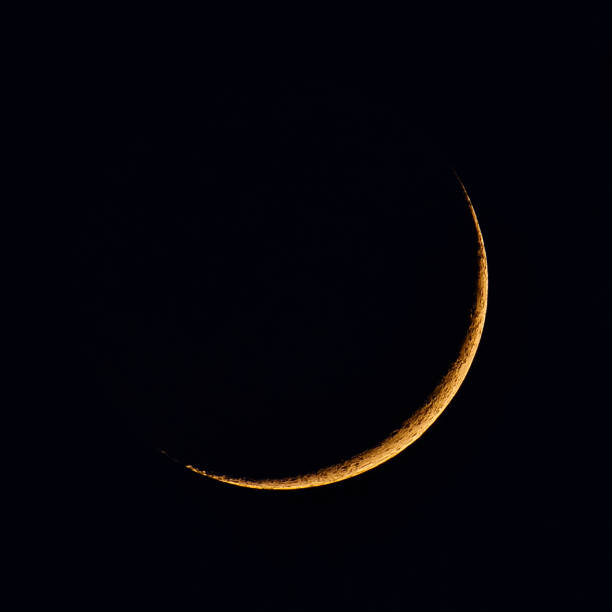 istock The crescent moon in the night in June over Germany 1403637036