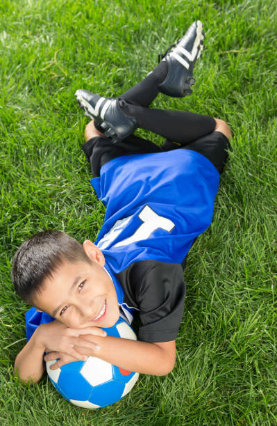 Little boy soccer portrait