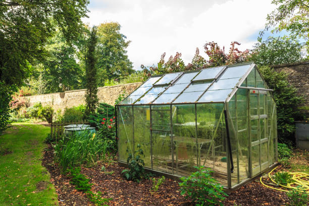istock Garden with greenhouse 1403639635