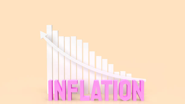 istock The inflation word and chart for business concept 3d rendering 1403639670