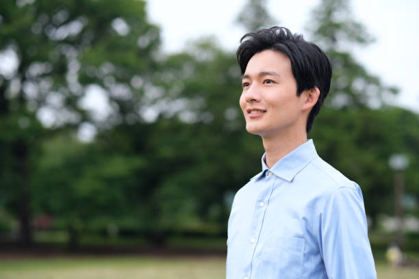 istock Portrait of man in forest 1403642083