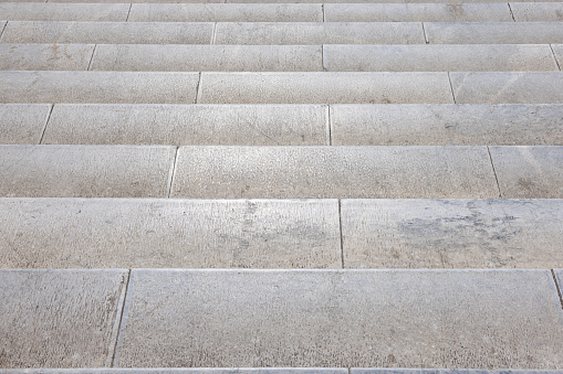 Walkway stairs in a city park, Outdoor public place building part.