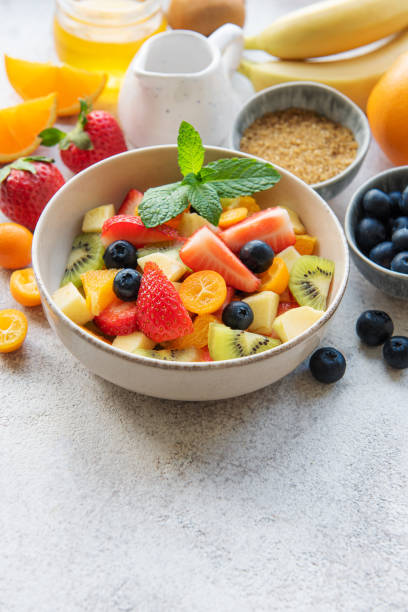 istock Healthy fresh fruit salad in a bowl 1403645874