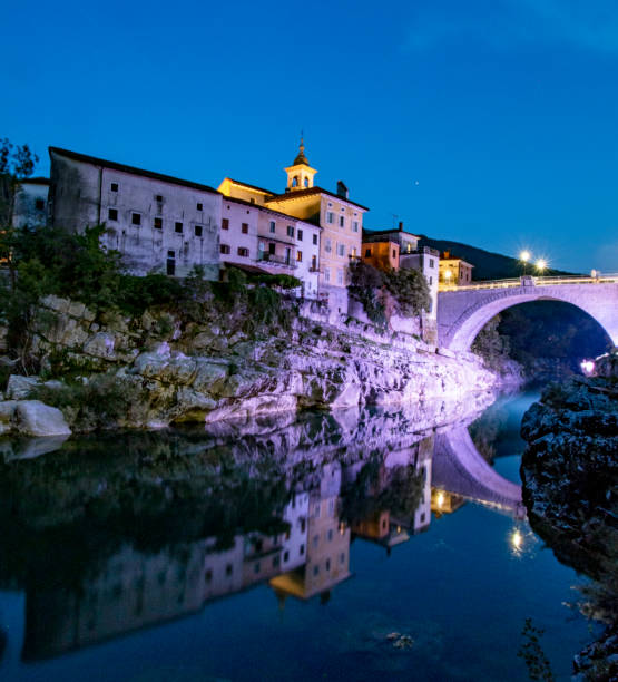 istock Reflection of Kanal ob Soci old town 1403662313