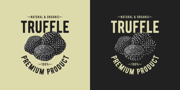 jesienne menu grzybobrania truflowego lasu - grzybobranie stock illustrations