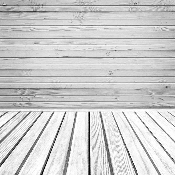 istock Old wooden room interior,grey background 1403669756