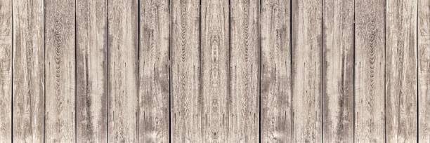 istock Old light color wood wall for seamless wood panorama background and texture. 1403670846