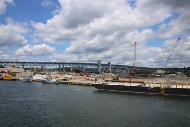 istock Gold Star Memorial Bridge I-95 over Thames River Connecticut 1403671214