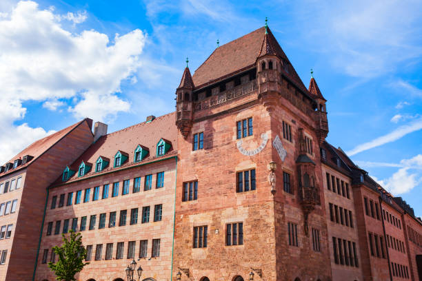 Nuremberg old town in Bavaria, Germany Nassauer Haus is a medieval tower in Nuremberg old town. Nuremberg is the second largest city of Bavaria state in Germany. karolinenstrasse stock pictures, royalty-free photos & images