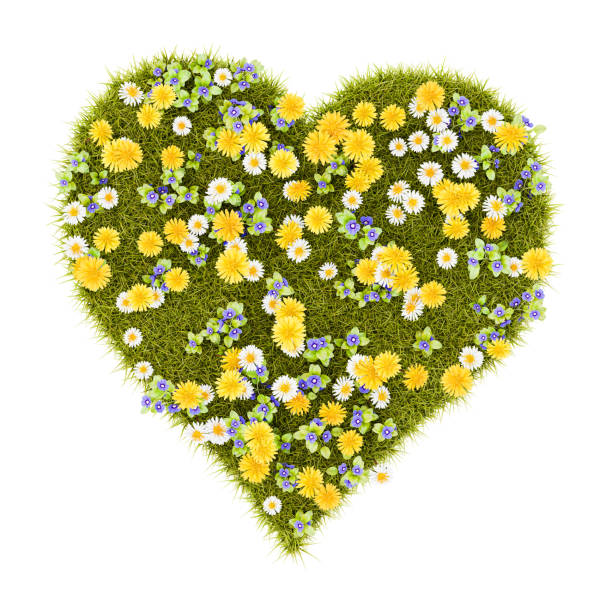 istock Flowery Grassy Heart Shape Isolated 1403674808