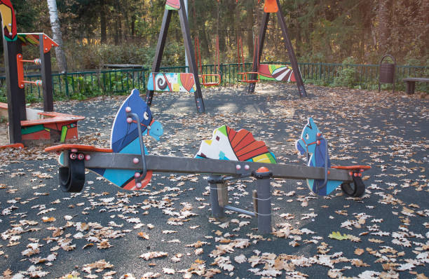 istock Playground without children in autumn 1403676532